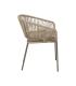 SILLA NATURAL-GRIS PE-ACERO EXTERIOR 58 X 58 X 77,50 CM