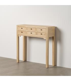 CONSOLA NATURAL DM-MADERA 85 X 26 X 85 CM