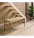 BANCO NATURAL CUERDA-METAL 100 X 35 X 46 CM
