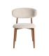 SILLA BEIGE TEJIDO-METAL 53 X 51 X 76,50 CM