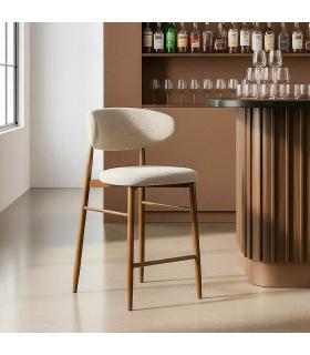 TABURETE 65CM BEIGE TEJIDO-METAL 53 X 52 X 95 CM