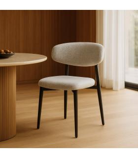 SILLA GRIS TEJIDO-METAL 53 X 51 X 76,50 CM