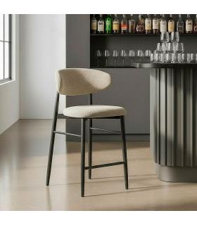 TABURETE 65CM GRIS TEJIDO-METAL 53 X 52 X 95 CM