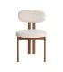 SILLA BEIGE TEJIDO-METAL 50 X 47 X 81 CM