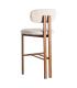 TABURETE 75CM BEIGE TEJIDO-METAL 50 X 47 X 109 CM
