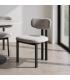 SILLA GRIS TEJIDO-METAL 50 X 47 X 81 CM