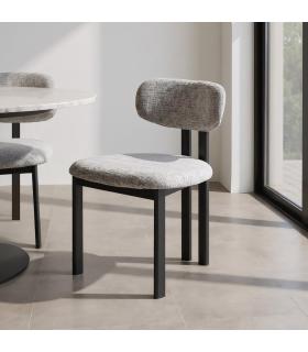 SILLA GRIS TEJIDO-METAL 50 X 47 X 81 CM