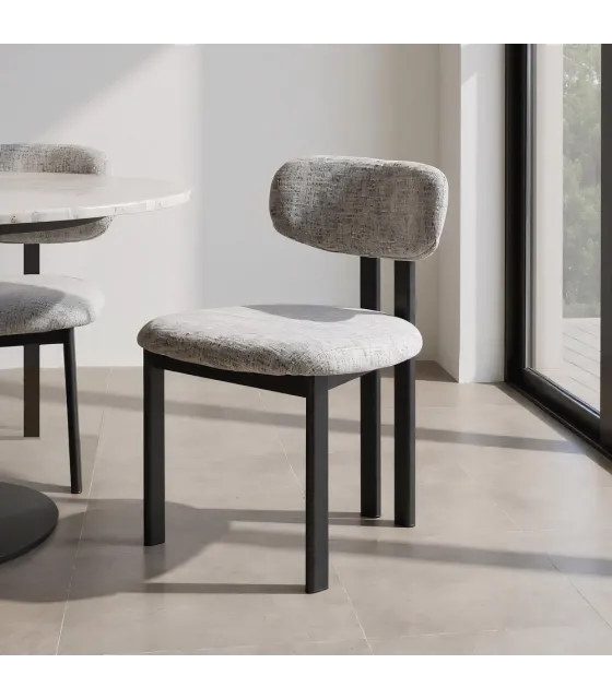 SILLA GRIS TEJIDO-METAL 50 X 47 X 81 CM