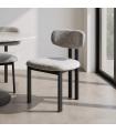 Grey Fabric and Metal Chair 50 x 47 x 81 cm