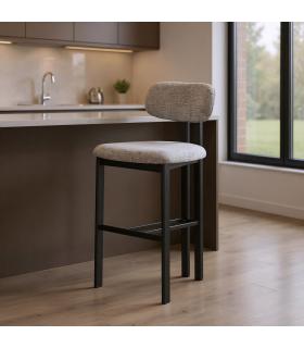 TABURETE 75CM GRIS TEJIDO-METAL 50 X 47 X 109 CM