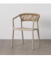 SILLA APILABLE BEIGE POLIPROPILENO 56 X 52 X 76 CM