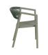 SILLA APILABLE VERDE POLIPROPILENO 56 X 52 X 76 CM