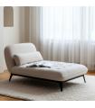 CHAISE-LOUNGER CREMA TEJIDO-METAL 168 X 90 X 82 CM