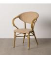 SILLA BEIGE ALUMINIO-TEXTILENO EXTERIOR 57 X 58,50 X 82 CM