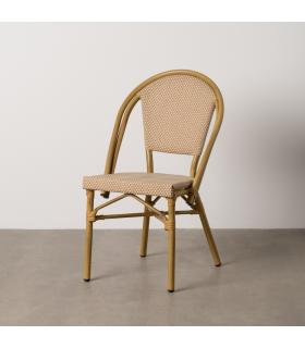SILLA BEIGE ALUMINIO-TEXTILENO EXTERIOR 50 X 54 X 85 CM