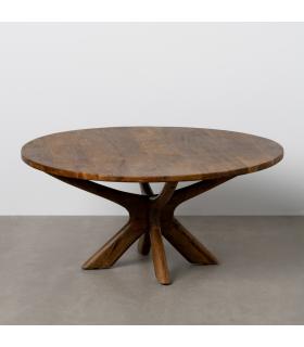 MESA CENTRO MADERA DE MANGO SALÓN 100 X 100 X 46 CM