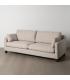 SOFÁ 3 PLAZAS BEIGE TEJIDO-MADERA 221 X 90 X 87 CM