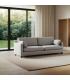 SOFÁ 3 PLAZAS GRIS TEJIDO-MADERA 221 X 90 X 87 CM