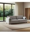 SOFÁ 3 PLAZAS GRIS TEJIDO-MADERA 221 X 90 X 87 CM