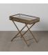 MESA ORO METAL-CRISTAL 61 X 36 X 59 CM
