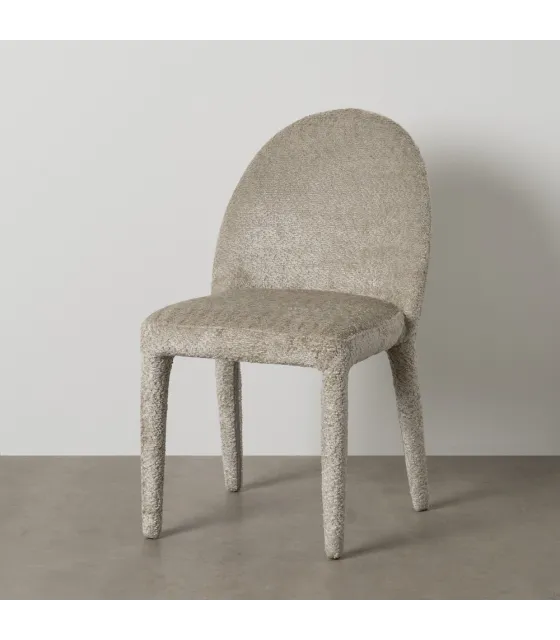 SILLA BEIGE TEJIDO-METAL 47 X 61,50 X 85 CM