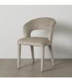 Beige fabric-metal chair 55 x 60 x 80 cm