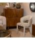SILLA BEIGE TEJIDO-METAL 55 X 60 X 80 CM