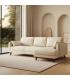 SOFÁ CHAISE LONGUE BEIGE TEJIDO-MADERA 240 X 155 X 86 CM