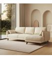 SOFÁ CHAISE LONGUE BEIGE TEJIDO-MADERA 240 X 155 X 86 CM