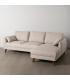 SOFÁ CHAISE LONGUE BEIGE TEJIDO-MADERA 240 X 155 X 86 CM