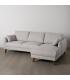 SOFÁ CHAISE LONGUE GRIS TEJIDO-MADERA 240 X 155 X 86 CM