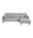 SOFÁ CHAISE LONGUE GRIS TEJIDO-MADERA 240 X 155 X 86 CM
