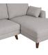 SOFÁ CHAISE LONGUE GRIS TEJIDO-MADERA 240 X 155 X 86 CM